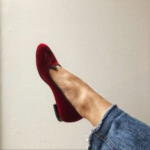 Red Velvet Kitty Flats